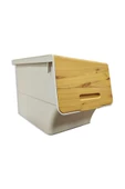 Motek Bambu Tekerlekli Organizer Çok Amaçlı Saklama Kutusu 1X12 Lt - 1