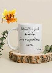 Van Gogh Edebiyat Özel Tasarım Baskılı Kupa Bardak Roman Kupa Bardak 001 - 2