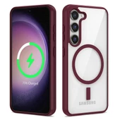 Samsung Galaxy S22 Plus için Magsafe ile uyumlu Kılıf Sararmaz Şeffaf Kapak Ege - 1
