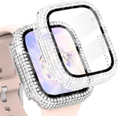 Apple Watch 7/8/9 45mm Full Kenar Taşlı Sert PC Kasa Ve Ekran Koruyucu - 2