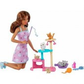 Barbie ve Yavru Kedileri Oyun Seti HHB70 - 1