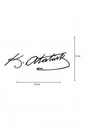 Kemal Atatürk Imza Stickerı 20 Cm - 1