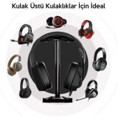 Polham Ultra Şık Kulaklık Standı, Sarsılmaz ve Kaymaz Kulaklık Askısı, Alüminyum Kulaklık Tutacağı - 3