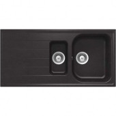 Schock Vıola D-150 Tezgah Üstü 1.5 Gözlü 100 cm Granit Nero Evye - 1