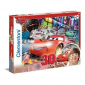 Clementoni 104 Parçalı 3 Boyutlu Disney Cars Yapboz Arabalar Puzzle Clementoni 6 Yaş ve Üzeri Çocuk Yapbozu - 1
