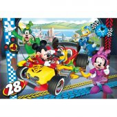 Clementoni 5 Yaş ve Üzeri Çocuk Yapbozları Serisi 104 Parçalı Mickey And The Roadster Racers Puzzle Supercolor Puzzle - 1