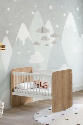 Babywhen BW1011 - Pratik Sallanır Mini Sepet Bebek Beşik 50x90 Ahşap - 2
