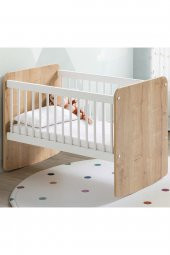 Babywhen BW1011 - Pratik Sallanır Mini Sepet Bebek Beşik 50x90 Ahşap - 3