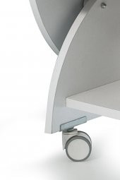 Babywhen BW1030 - Tekerlekli Sallanır Sepet Bebek Beşik Beyaz 50x90 - 4