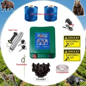 Elektrikli Sensörlü Ayı,Domuz Yaban Kovar Seti Demir Direk İzolatörlü - 1