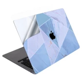 Macbook Air Kılıf Koruyucu Kaplama Laptop Sticker (TouchID'li) A2179 ile Uyumlu Marble14 thumbnail 5