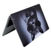Macbook Air M1 Kılıf Cat01NL Koruyucu Yapıştırma Sticker Laptop Kaplama A2337 ile Uyumlu - 3