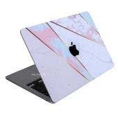 Macbook Air M1 Kılıf Marble14 Kaplama Yapıştırma Sticker Laptop Koruyucu A2337 ile Uyumlu - 4