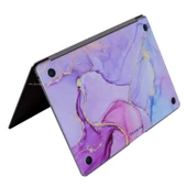 Macbook Air M1 Kılıf Marble14 Kaplama Yapıştırma Sticker Laptop Koruyucu A2337 ile Uyumlu - 6
