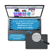 Macbook Air M2-M3-M4 13.6inç Kılıf Sticker Yapıştırma Koruyucu Kaplama Flower03NL A2681 A3113 A3240 ile Uyumlu thumbnail 2