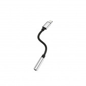 Zuidid Basic CA110 Metal Başlıklı Örgü Kablo Lightning To 3.5mm Jack Çevirici - 1
