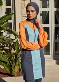 Mayovera  Renkler Turuncu Kol Tek Üst Mayo thumbnail 1