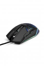VERTUX Oyuncu Mouse 6 Düğmeli Altıgen Kablolu Rgb 6400 Dpı Led - Katana - 1