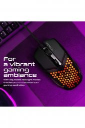 VERTUX Oyuncu Mouse 6 Düğmeli Altıgen Kablolu Rgb 6400 Dpı Led - Katana - 2