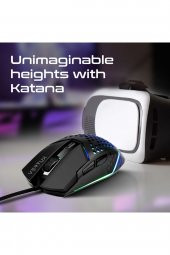 VERTUX Oyuncu Mouse 6 Düğmeli Altıgen Kablolu Rgb 6400 Dpı Led - Katana - 6