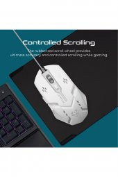 VERTUX Oyuncu Mouse Ergonomik Optik Usb Kablolu 3200 Dpı Led - Senseı - 2