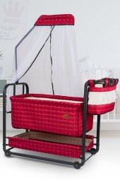 Bebelow Safir Anne Yanı Sallanabilir Bebek Beşiği Portatif Hamak Sepet Beşik - 1