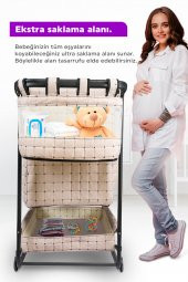 Bebelow Safir Anne Yanı Sallanabilir Bebek Beşiği Portatif Hamak Sepet Beşik - 4