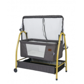 Bebelow Gold Keten Kumaş Sallanabilir Sabitlenebilir Portatif Hamak Sepet Beşik - 2