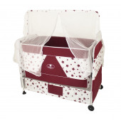 Bebelow Gökkuşağı Lüks Portatif Kurulumlu Lüks Cibinlikli Sallanır Sepet  Bebek Beşiği GK1 - 2