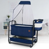 Bebelow Safir Anne Yanı Sallanabilir Bebek Beşiği Portatif Hamak Sepet Beşik thumbnail 2