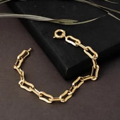 14 Ayar Altın Zincir Bileklik thumbnail 3