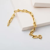 14 Ayar Altın Zincir Bileklik thumbnail 4