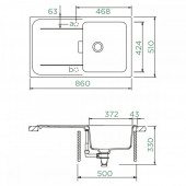 Schock Wembley D 100 Polaris Beyaz Granit Mutfak Evyesi - 2