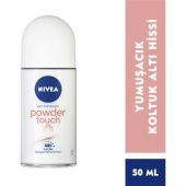 NIVEA Kadın Roll On Deodorant Powder Touch 50ml,Ter ve Ter Kokusuna Karşı 48 Saat Anti-perspirant Koruma,Kaolin Pudra İçeriği ile Hızlı Kuruma - 1