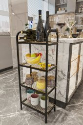 Bino Çok Amaçlı Düzenleyici Banyo Dolabı Mutfak Rafı Makyaj ve Aksesuar Dolabı Telli Organizer - 1