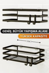Bino Banyo Düzenleyici Şampuanlık Sabunluk 2 Li Set Lamalı YAPIŞKANLI 4 ASKILI Duş Rafı Organizer - 2