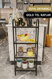 Bino Çok Amaçlı Düzenleyici Banyo Dolabı Mutfak Rafı Makyaj ve Aksesuar Dolabı Telli Organizer - 6