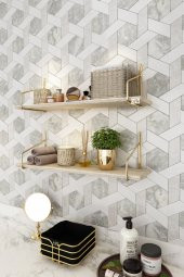 Bino Banyo Rafı Gold Paslanmaz, Banyo Düzenleyici, Banyo Mutfak Organizeri, Organizer 2li Set - 3