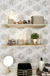 Bino Banyo Rafı Gold Paslanmaz, Banyo Düzenleyici, Banyo Mutfak Organizeri, Organizer 2li Set - 5