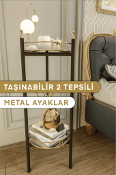Bino Komodin Dresuar Metal 2 Katli Yatak Odasi 2 Tepsili Duzenleyici - 3