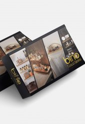 Bino Duvar Rafı MASİF ALTIN GOLD PASLANMAZ Mutfak Banyo Altın Elips Kitaplık 2Lİ SET Demonte - 6