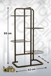 Bino Saksılık 4 KATLI Metal Çiçeklik Dekoratif Lüks Bahçe Mobilyası Saksı Standı Bahçe Balkon Rafı - 5