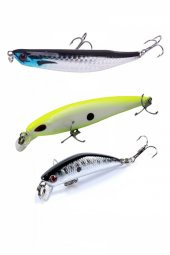3 lü Set sahte Yem Lures Turna Levrek Alabalık Rapala LüferAilesi JigYem - 1