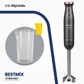 Bestmix Hazneli 1500w 4 Bıçaklı Paslanmaz Çubuk El Blender Seti - 9