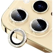 İphone 11 Pro Max  Taşlı Kamera Lens Koruyucu Çerçeveli Koruyucu thumbnail 10