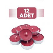 TransForMacion 12 Adet Kırmızı TeaLights Yuvarlak Mum 714703 - 2