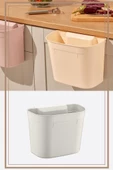 Flosoft Dolap İçi Askılı Çöp Kovası, Dolap Kapağı Asmalı Mutfak Banyo Çöp Kutusu - 5