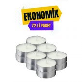 TransForMacion 72 Adet Beyaz TeaLights Yuvarlak Mum 714705 - 2