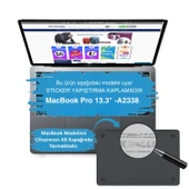 Macbook Pro Kılıf 13inç M1-M2 Laptop Sticker Koruyucu Kaplama A2338 ile Uyumlu Cat01NL thumbnail 2