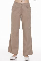Kız Çocuk Geniş Paçalı Gabardin Pantolon 9-14 Yaş Lx249 - 3